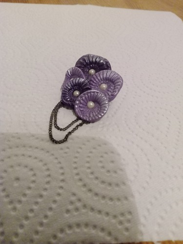 Fimo brosche blumen mit - fimo,
