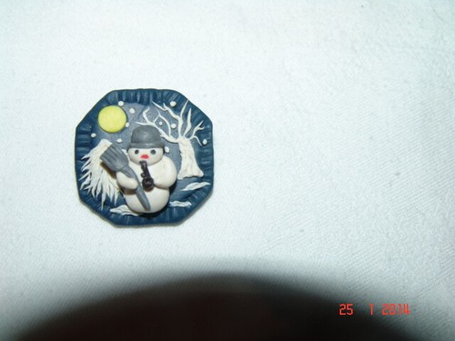 Brosche schneemann - brosche,