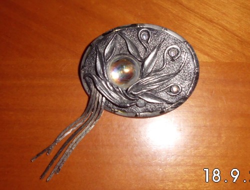 Fimo brosche original 80er - fimo, ,