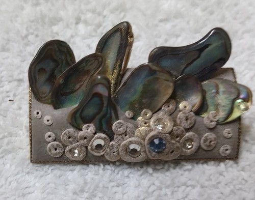 Pauamuschel brosche fimo und - pauamuschel, brosche,fimo