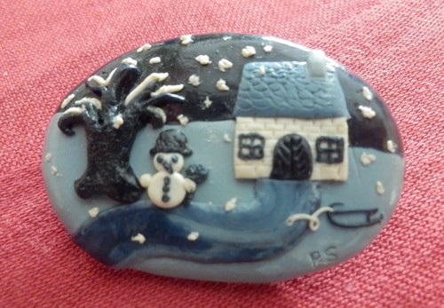 Wunderschöne brosche aus fimo - brosche,